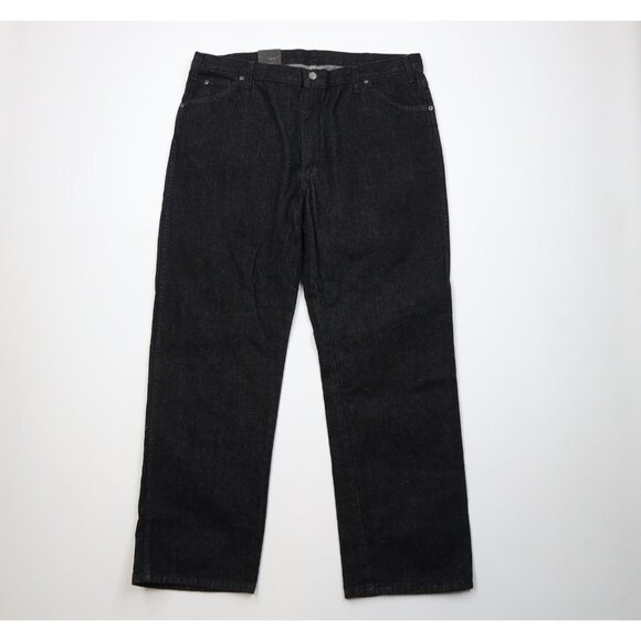 Deadstock Vtg Y2K Dickies Mens 40x32 Relaxed Wide Leg Denim Jeans Black Cotton